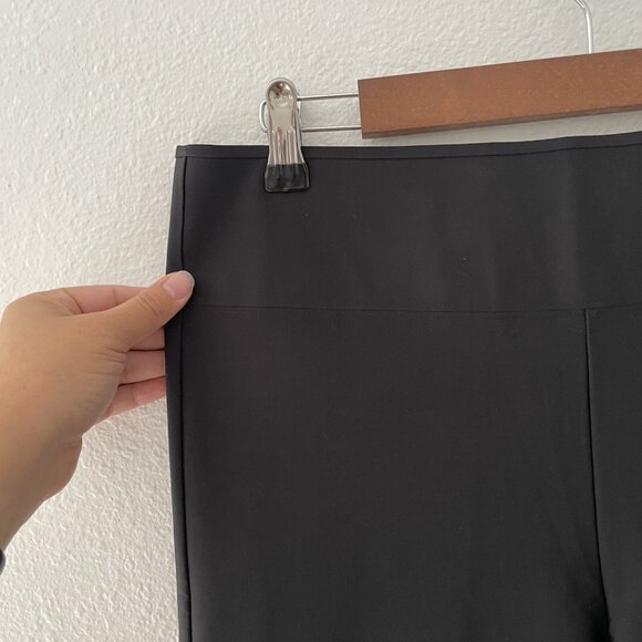 Athleta Interstellar Tight Flat Front Slit Hem Straight Leg Nylon Pant Black 12 - Picture 5 of 9